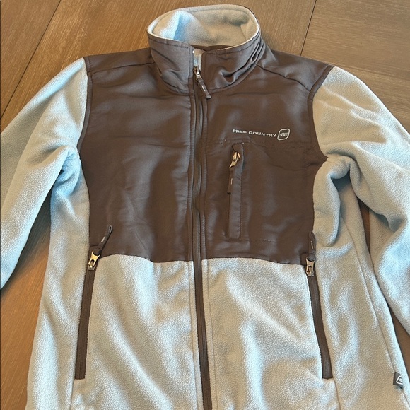 Free Country Jackets & Blazers - Free Country Light Blue and Dark gray‎ Fleece Jacket